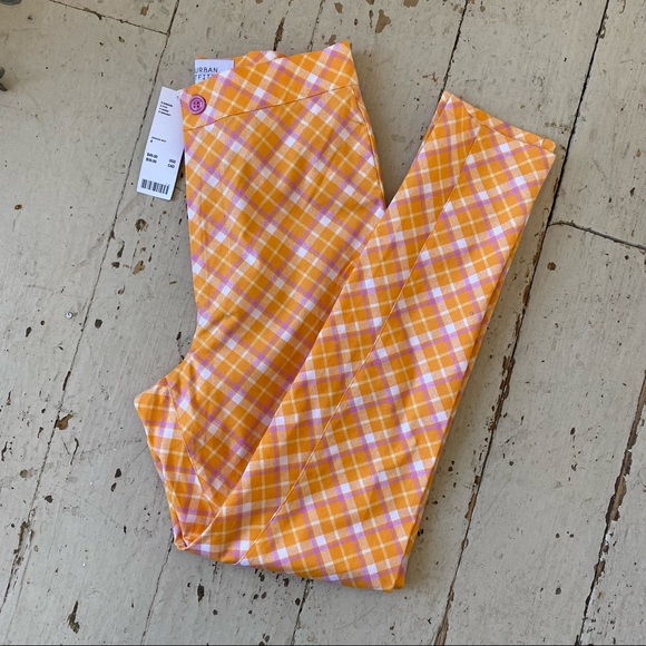 Urban Outfitters Pants - UO Urban Outfitters Ingrid Plaid Straight Leg Y2K Pants Leggings NWT